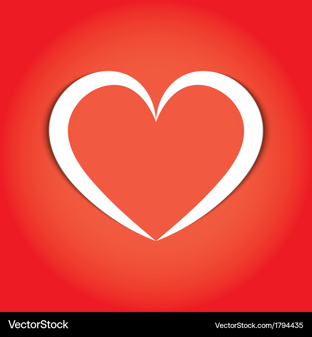 White heart Royalty Free Vector Image - VectorStock