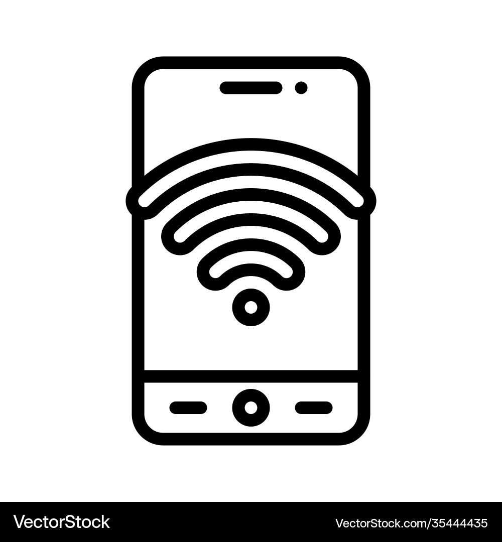 Wifi connection icon mobile application Vector Image