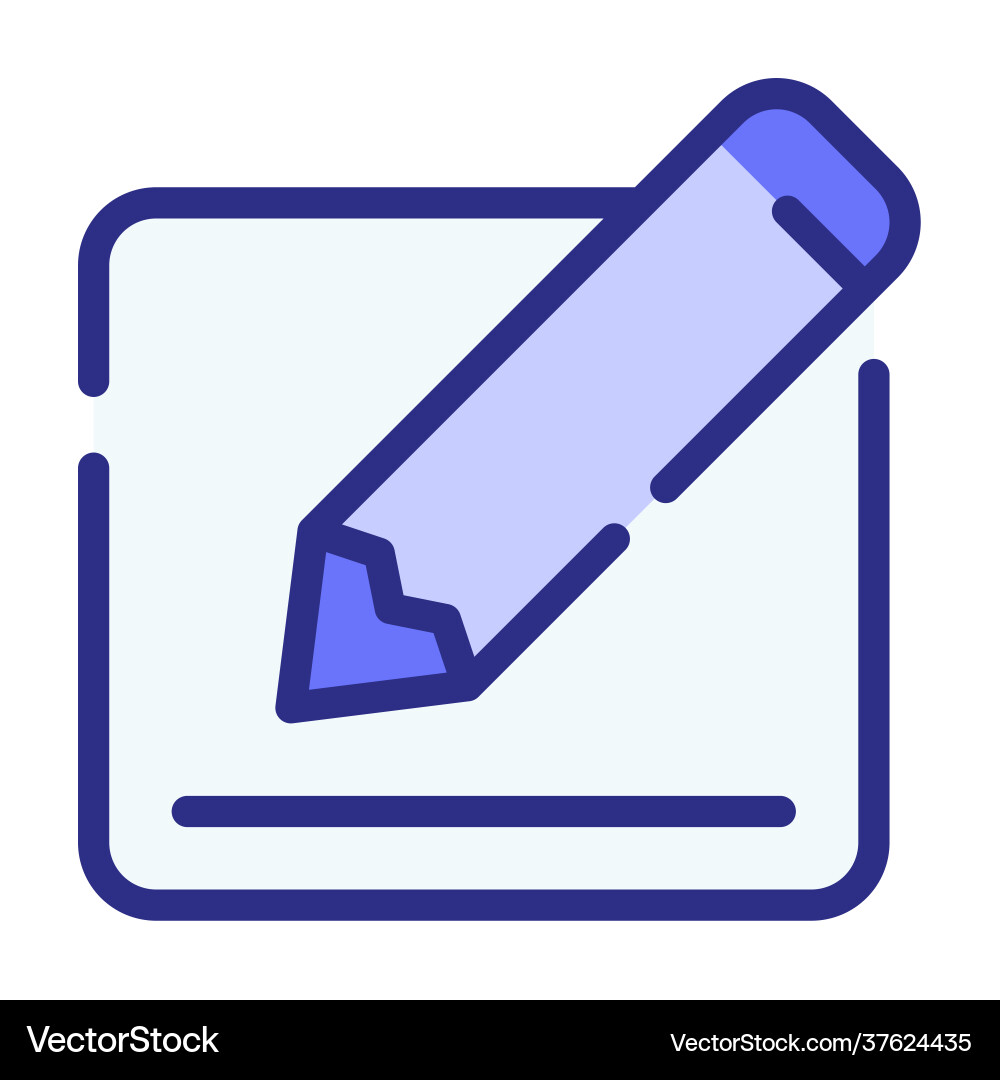 Write pen form field single isolated icon Write pen form field single isolated icon vector image