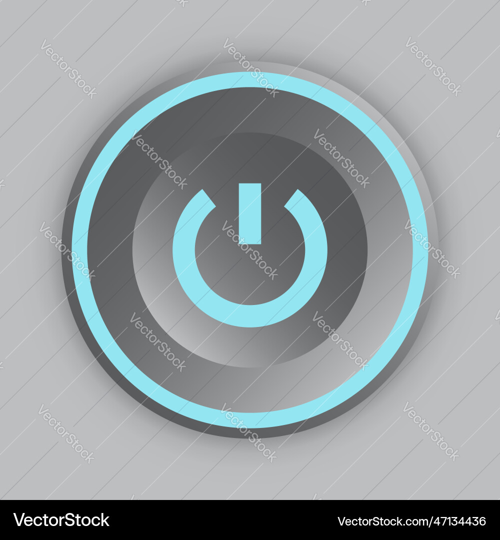 3d realistic start button engine 3d realistic start button engine vector image
