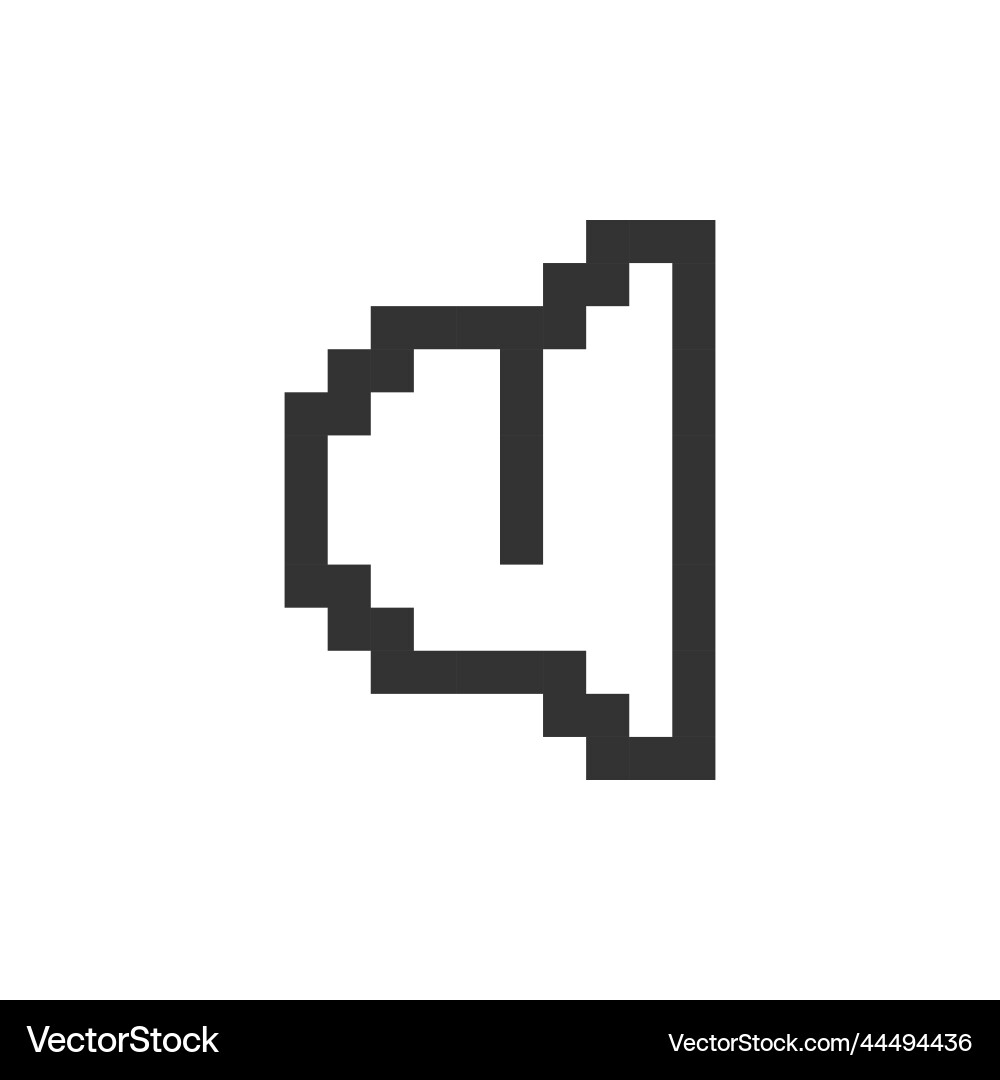 Audio settings pixelated ui icon Vector Image