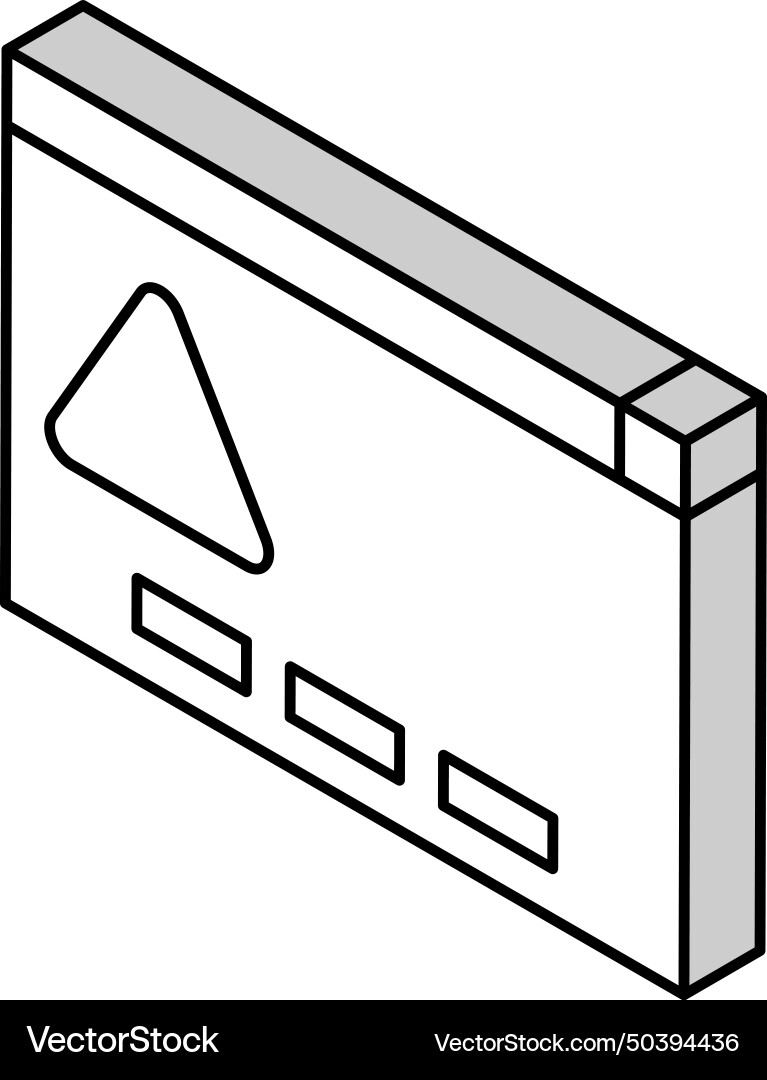 Computer task error isometric icon vector image