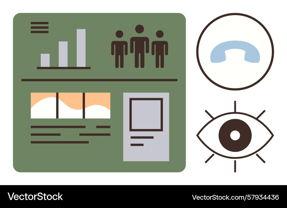 Dashboard with analytics user statistics Dashboard with analytics user statistics Vector Image