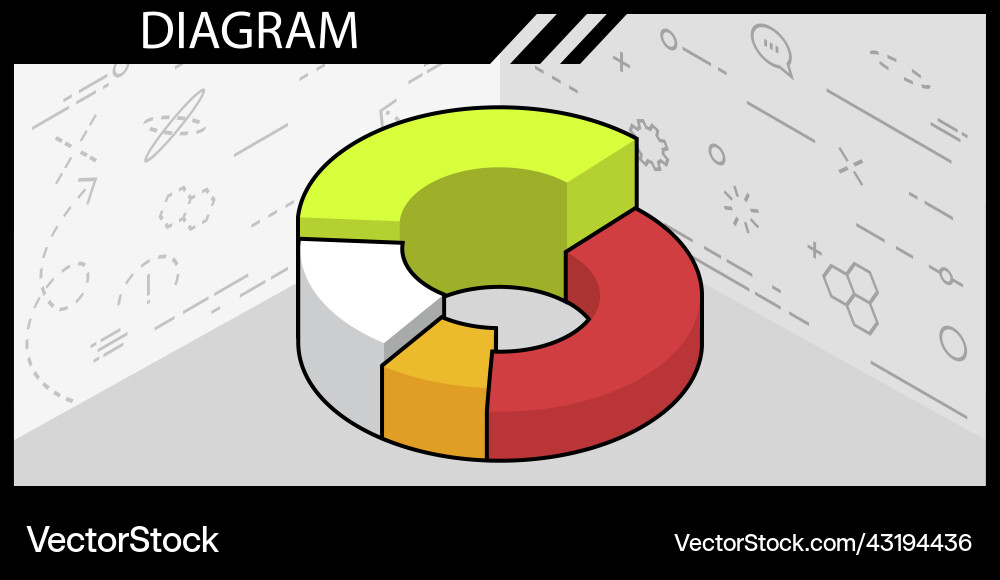Diagram isometric design icon web 3d colorful Diagram isometric design icon web 3d colorful vector image