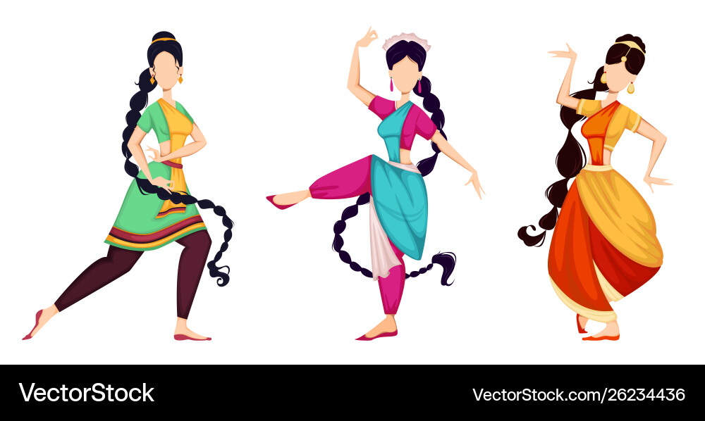 Happy onam indische Frauen tanzen Happy onam indische Frauen tanzen vektorbild