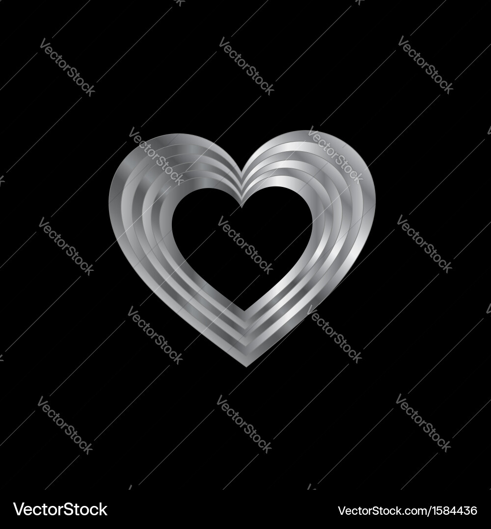 Metallic design element vector image