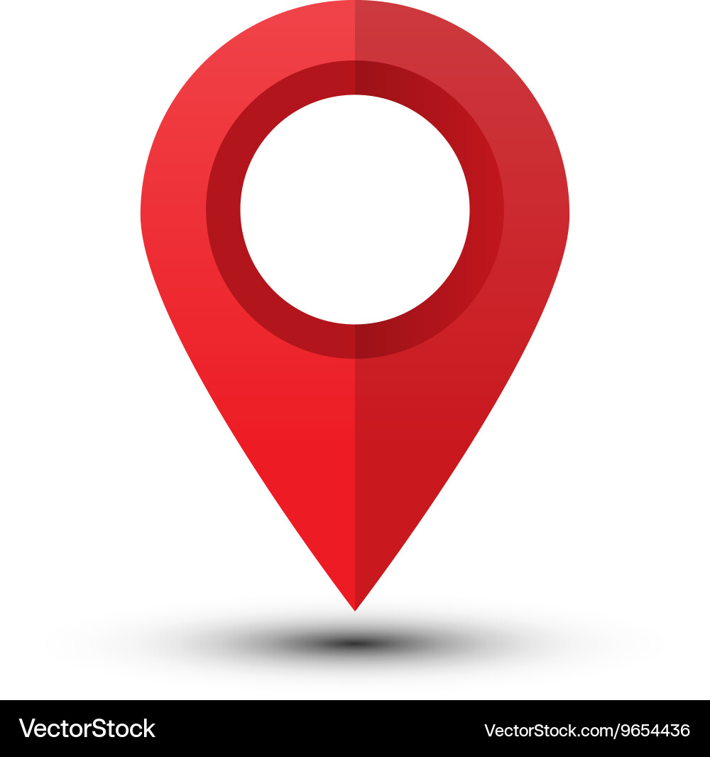 Red Map Pointer Icon vector image