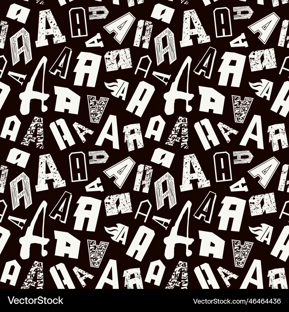 Seamless pattern with letters Seamless pattern with letters vector image