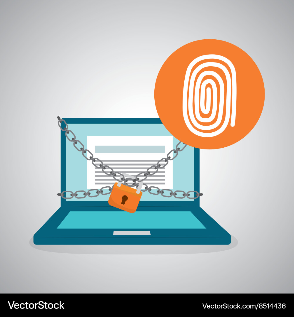 Security system design warning and technology vector image