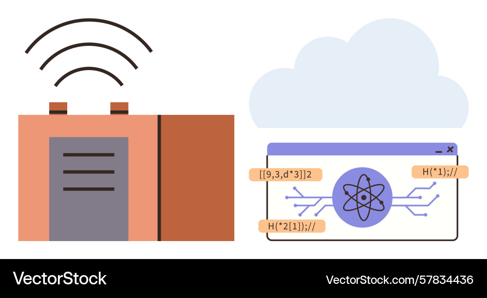 Smart Device und Web-Schnittstelle durch Vektorbild