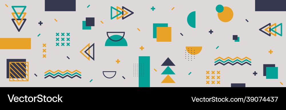 Abstract background with different geometric Vector Image