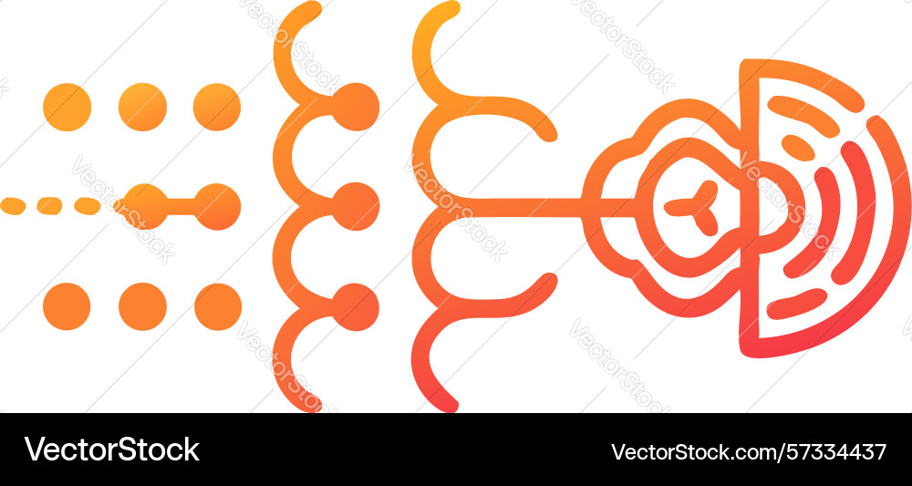 Abstract brain neuron network for cognitive vector image