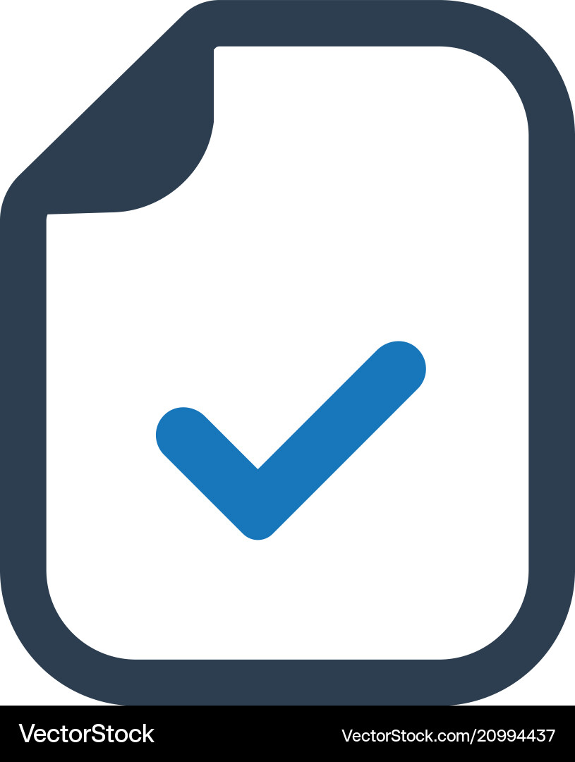 Check Mark File Icon vector image