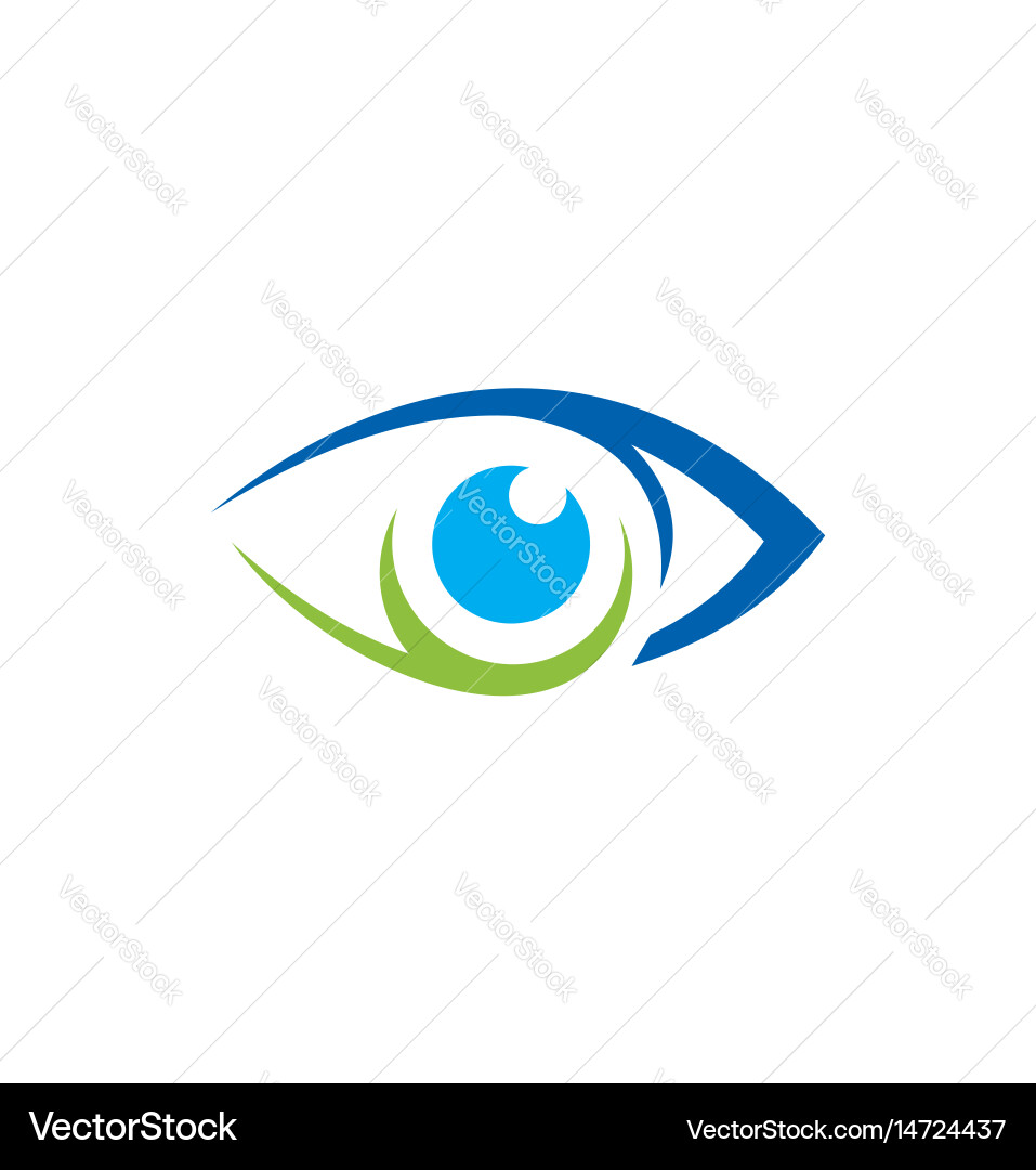 Eye vision icon logo Royalty Free Vector Image