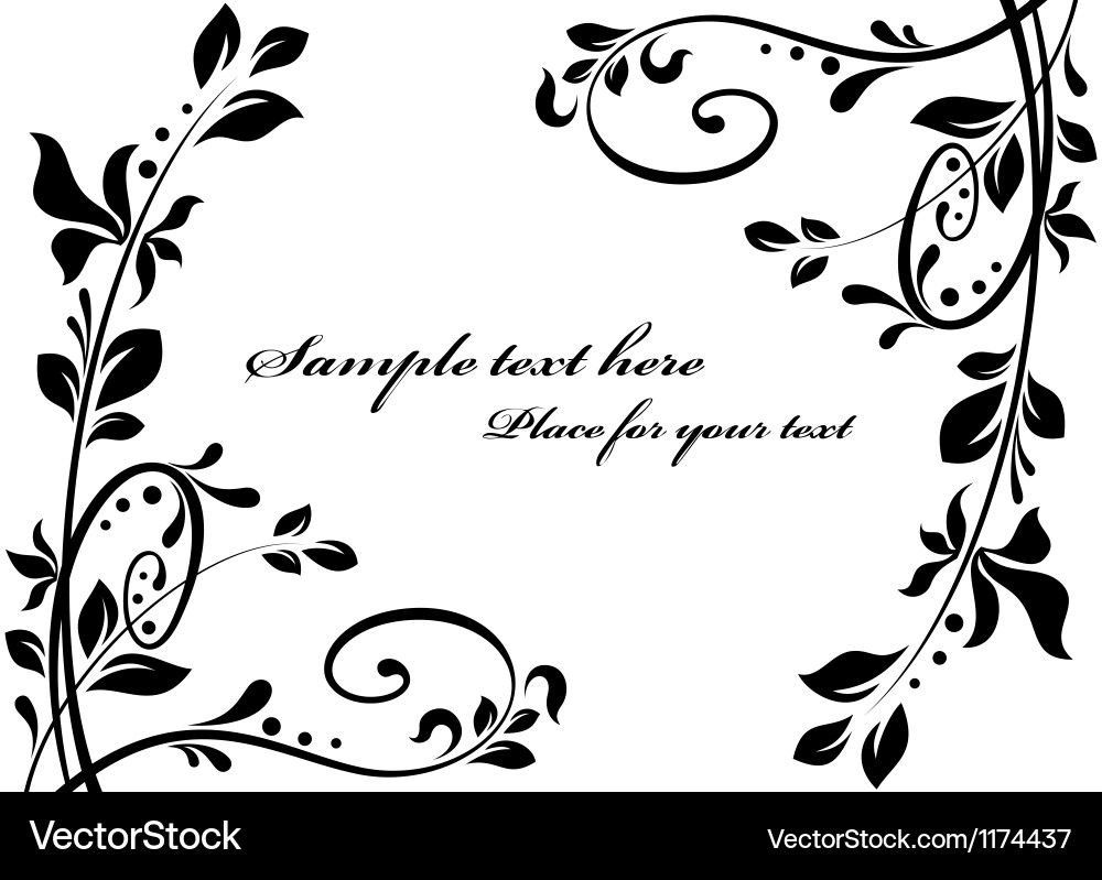 Floral decorations Royalty Free Vector Image - VectorStock