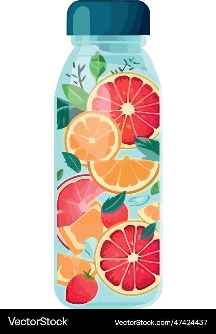Fresh summer cocktail in a lemonade jar Vector Image