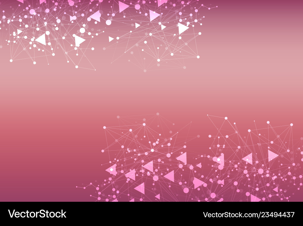 Geometric abstract background with connected line Vector Image