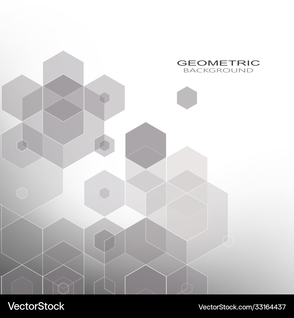 Gray design background hexagon pattern Gray design background hexagon pattern Vector Image
