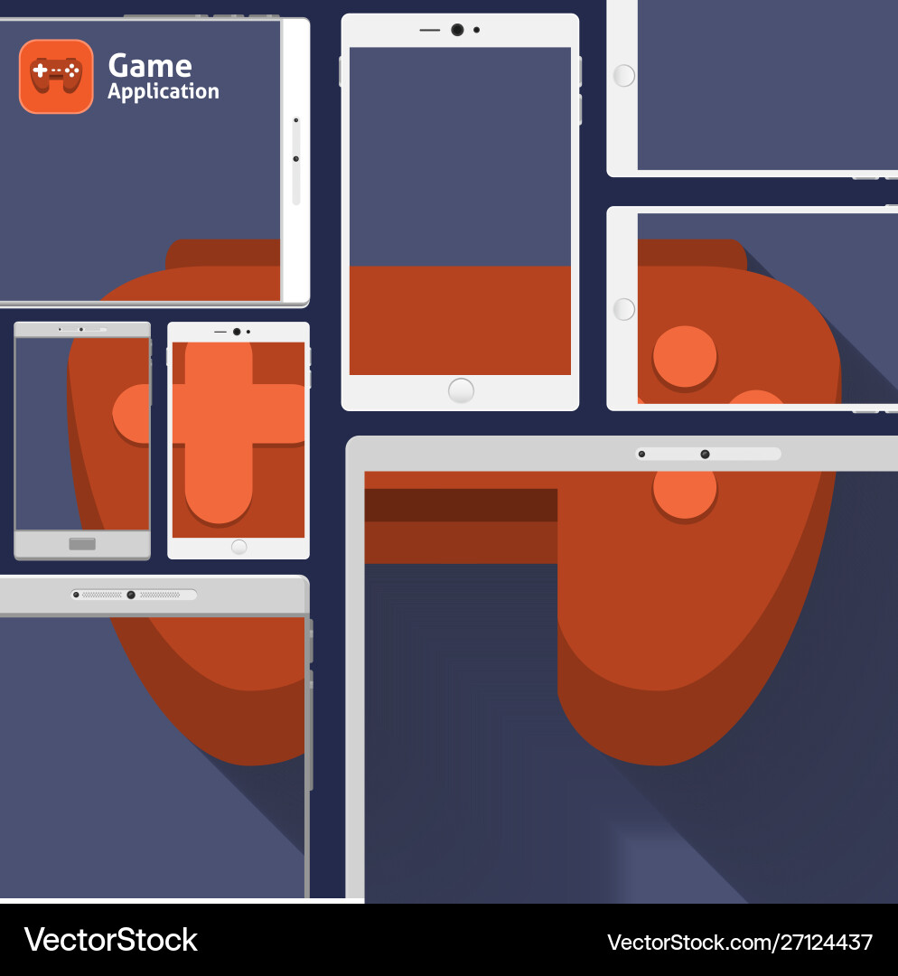 Hand click app Hand click app vector image