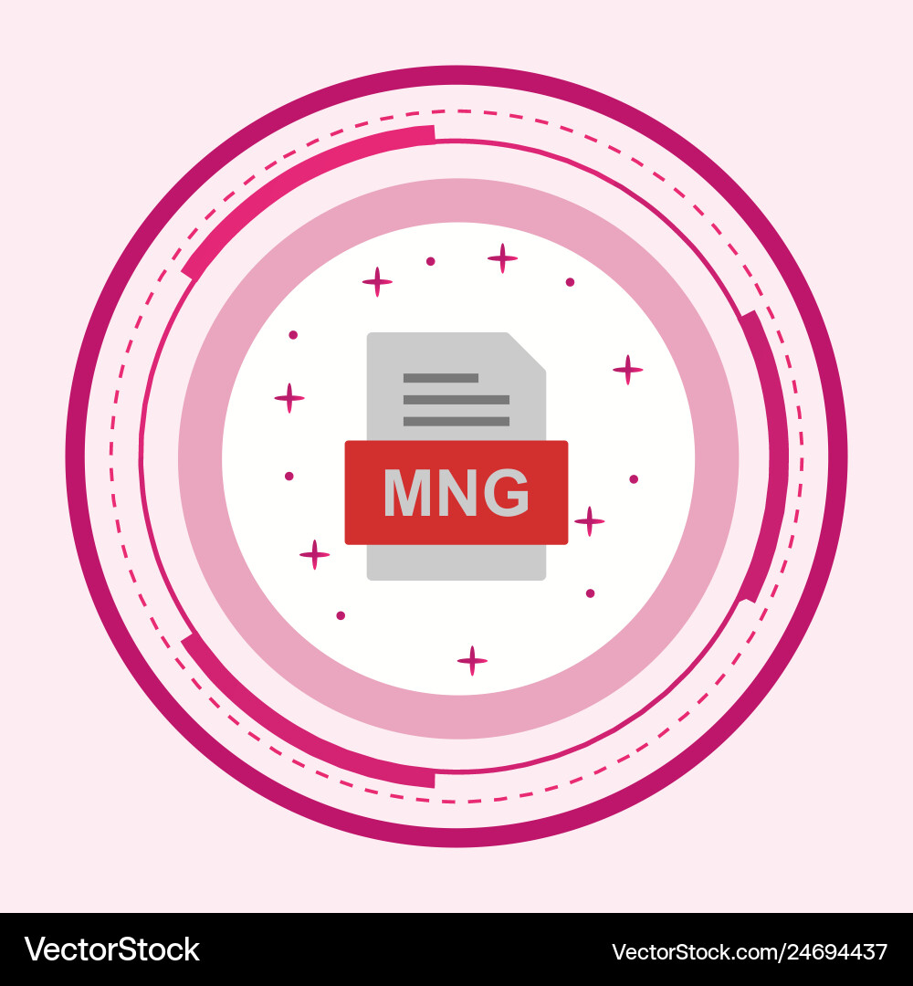 Mng file document icon vector image