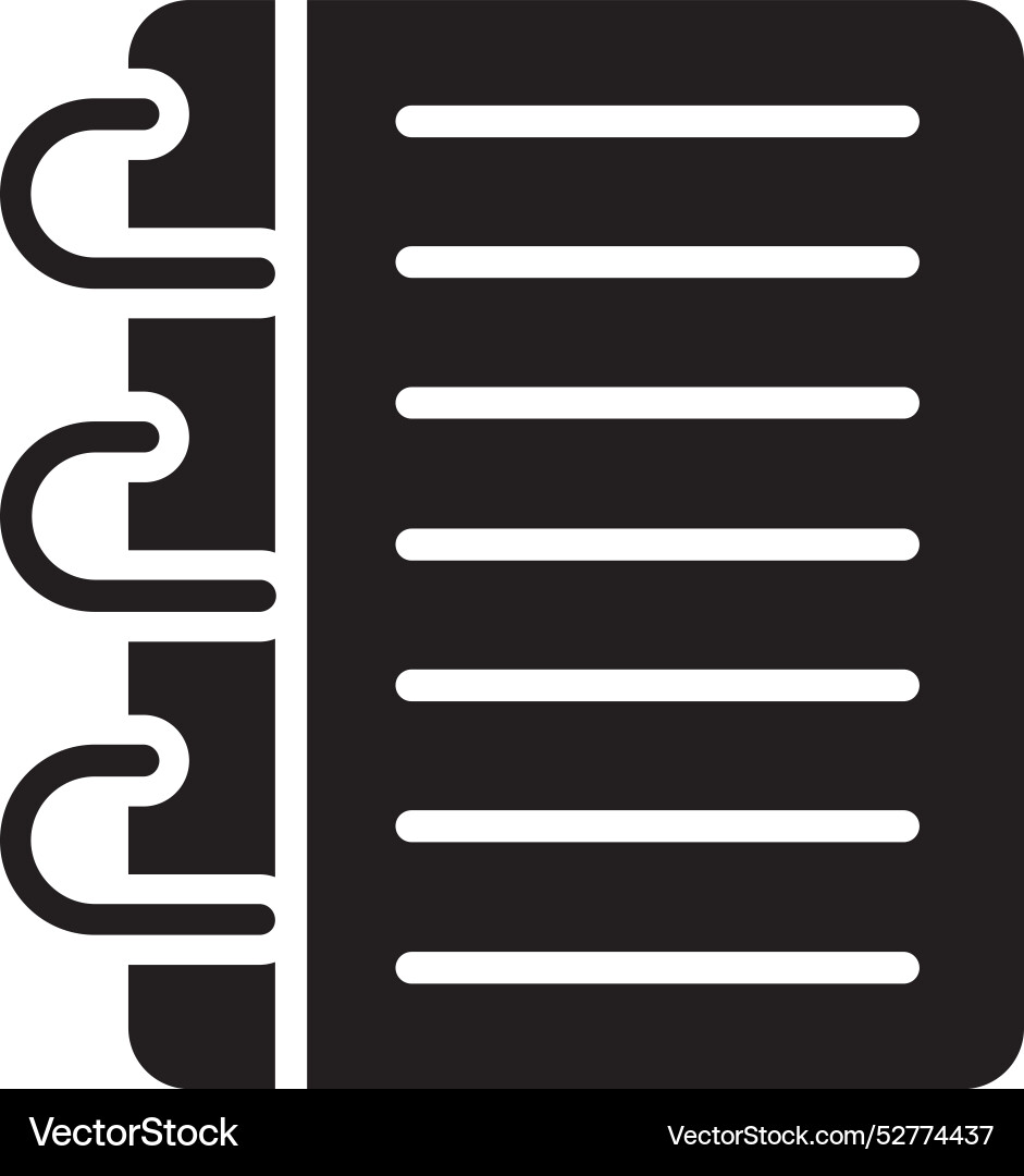 Notebook icon design vector image