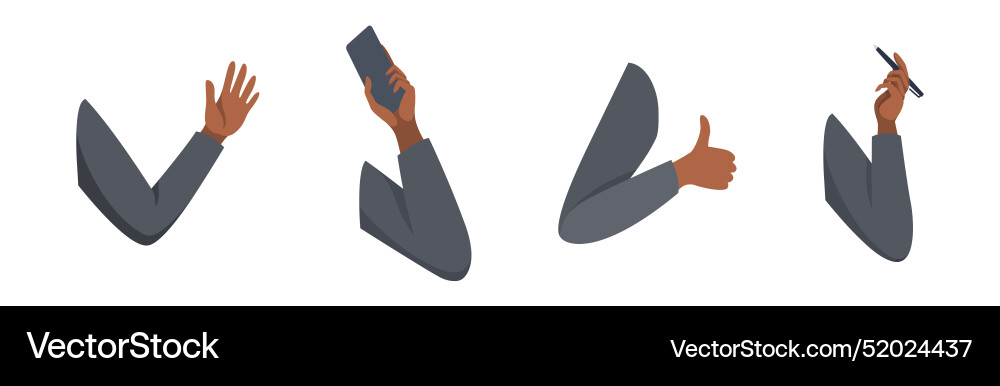 Office man character constructor with separated Office man character constructor with separated vector image