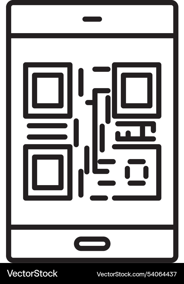 Qr code line icon design Vector Image