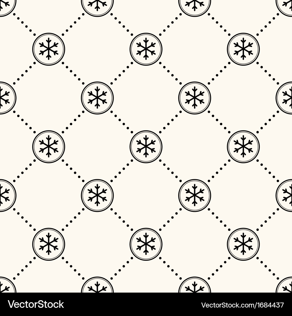 Retro Winter Snowflake Pattern vector image