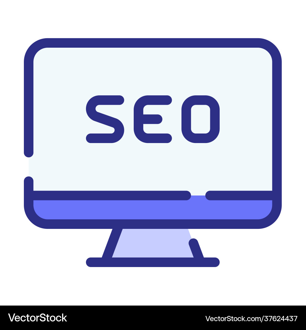 Seo internet web computer single isolated icon Seo internet web computer single isolated icon vector image