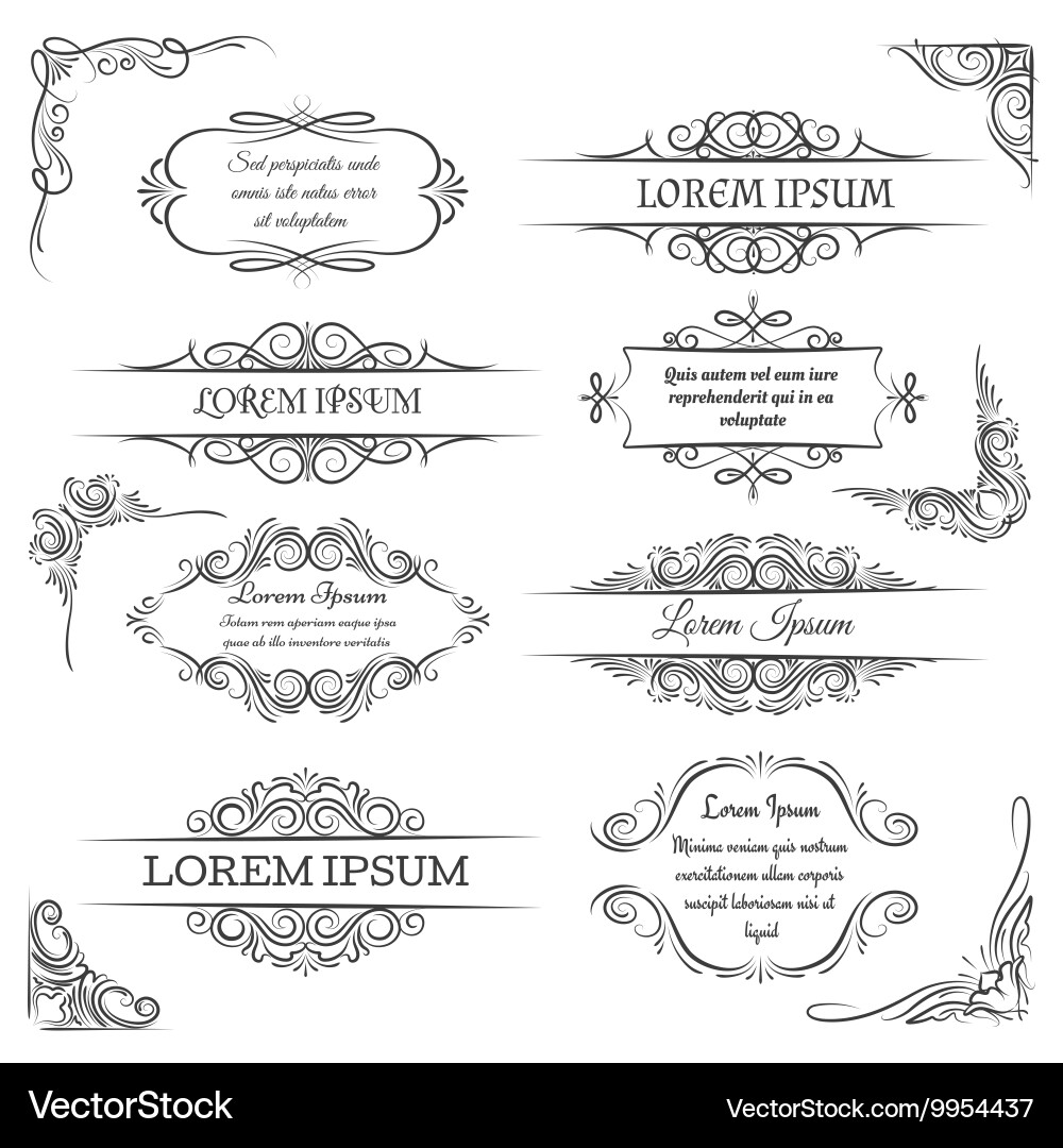 Vintage ornate frames Royalty Free Vector Image