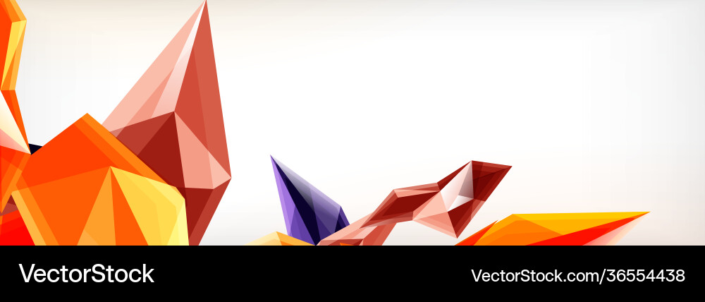 3d triangles and pyramids abstract Vector Image