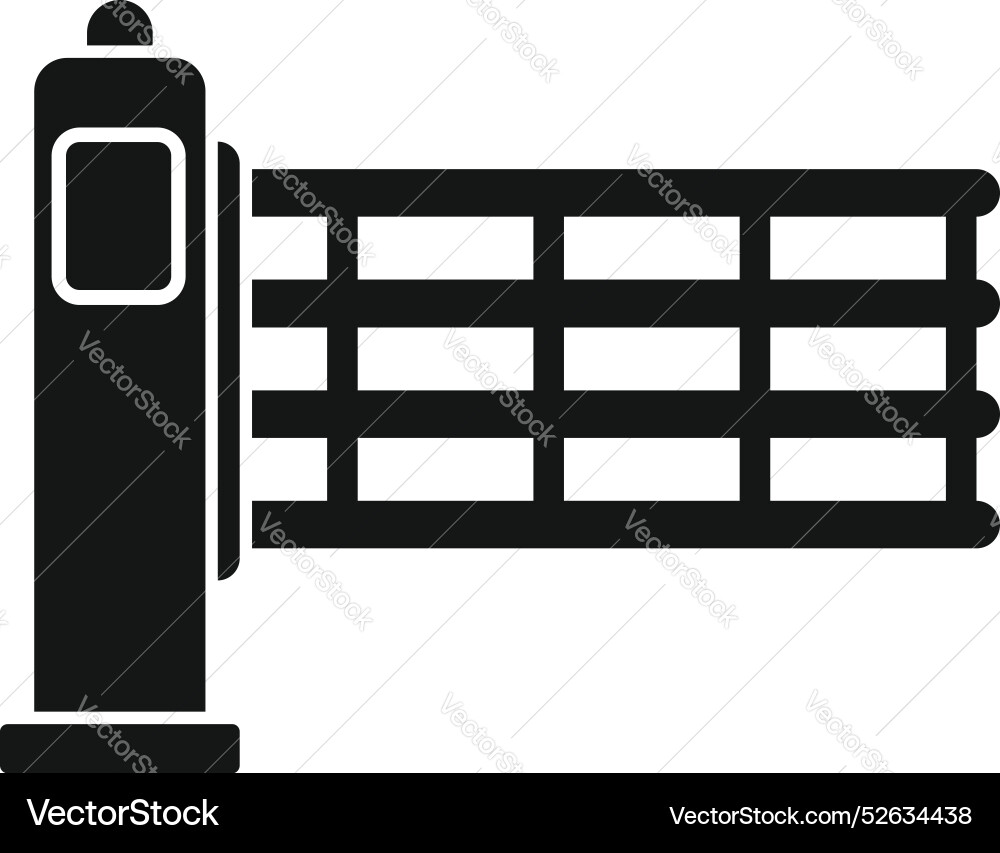 Automatic barrier gate closing access icon Automatic barrier gate closing access icon vector image