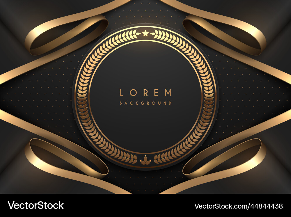 Black and gold luxury template background Black and gold luxury template background vector image