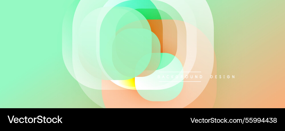 Circular abstract design with overlapping Vector Image