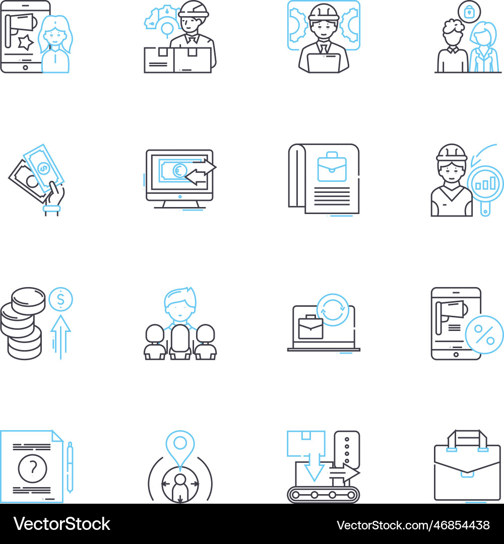 Data archiving linear icons set backup Data archiving linear icons set backup Vector Image