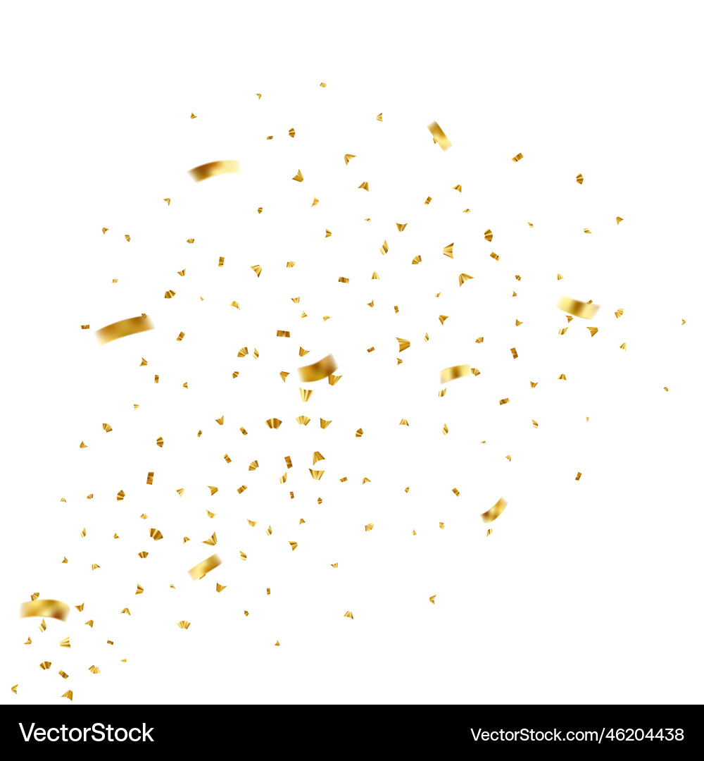 Fallende glänzende goldene Konfetti Fallende glänzende goldene Konfetti vektorbild