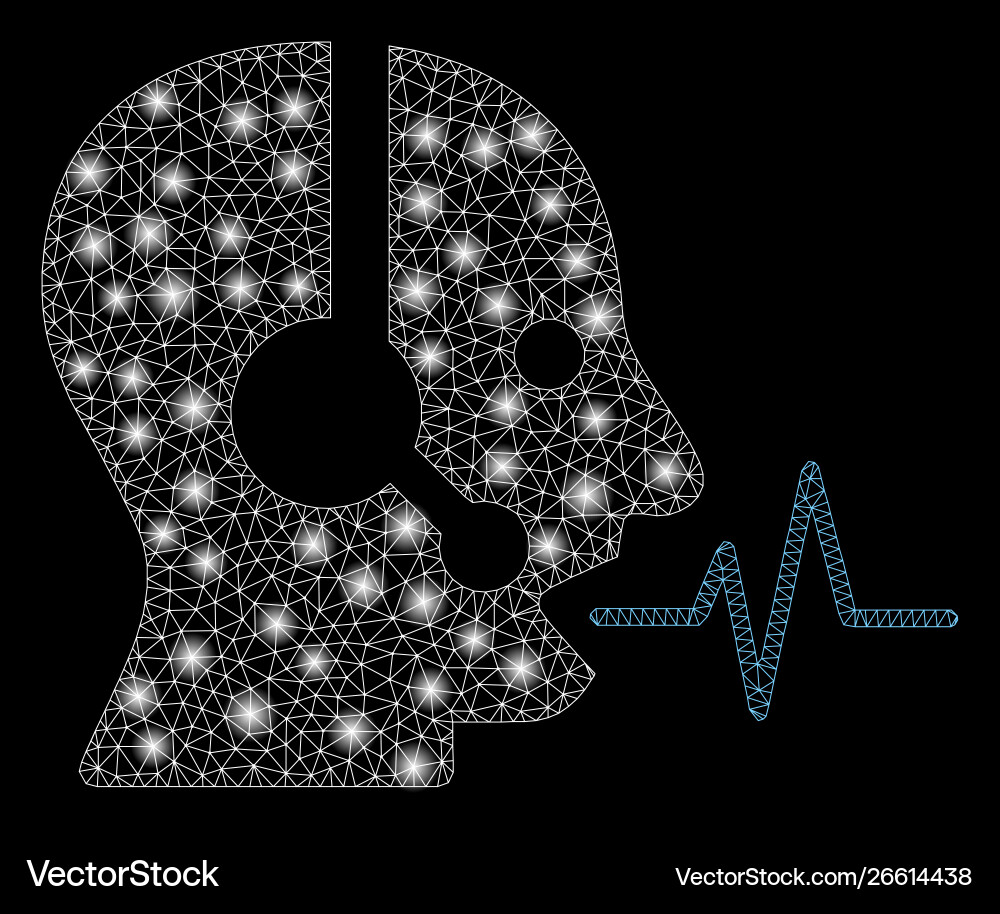 Flare mesh 2d operator speech with spots Vector Image