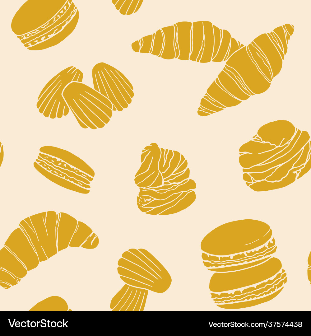French cuisine seamless pattern design element French cuisine seamless pattern design element Vector Image