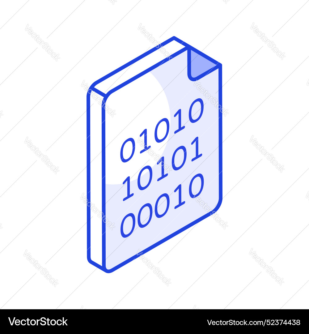 Have a look at this amazing icon of binary coding vector image