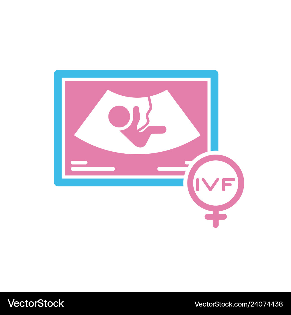 Ivf icon on background for graphic and web design Vector Image