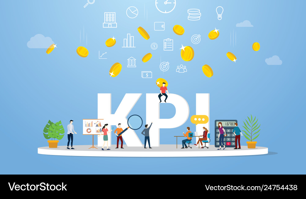 Kpi key performance indicator concept business Kpi key performance indicator concept business vector image