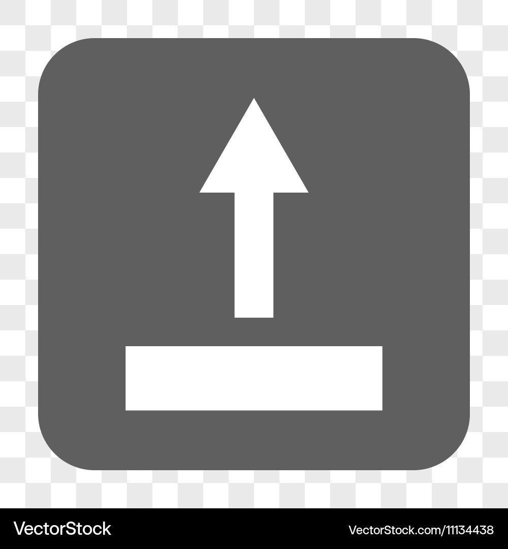 Pull up rounded square button vector image