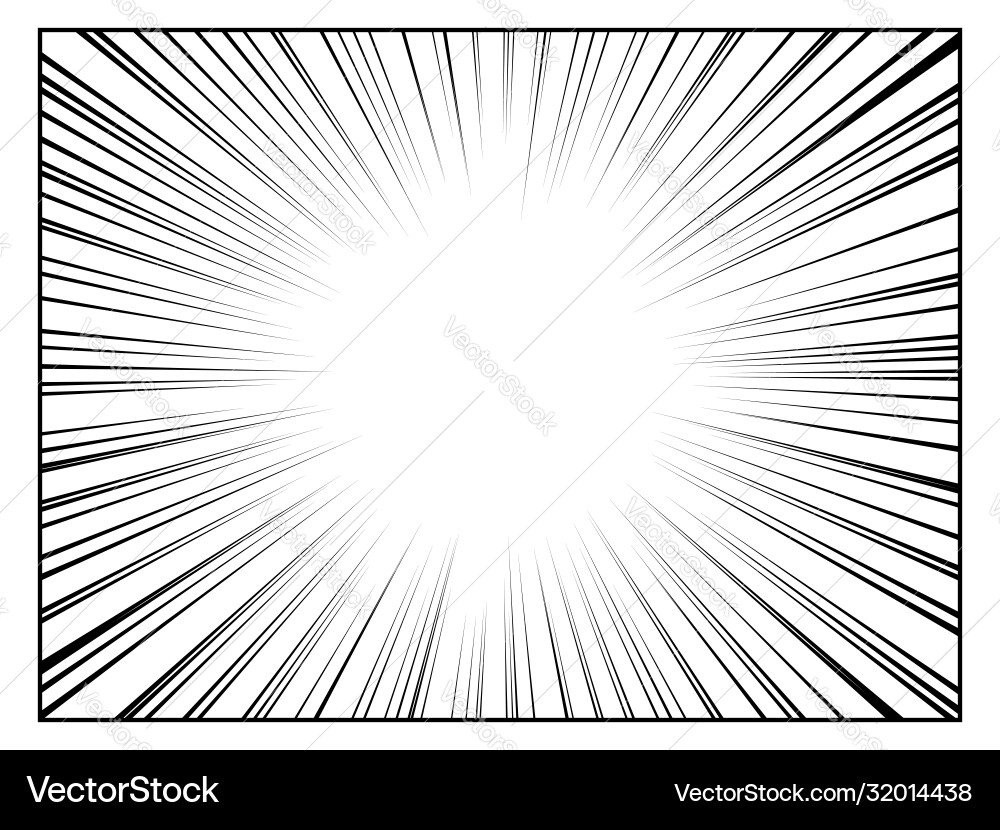 Radial line drawing action speed lines stripes Vector Image