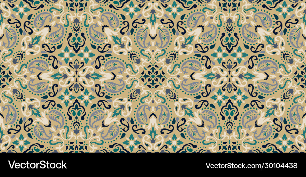 Rectangular seamless bandana print design Vector Image