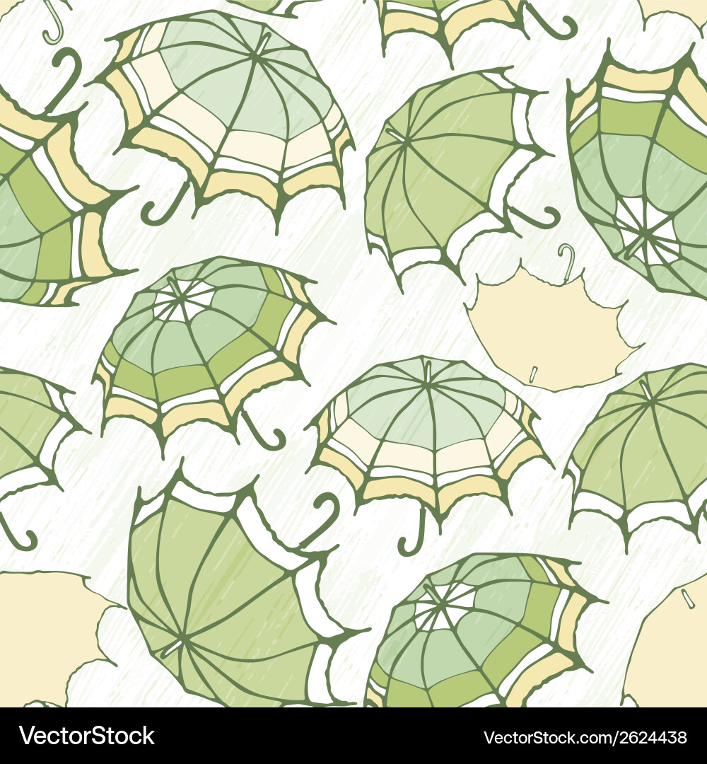 Seamless pattern with decorative umbrellas Vector Image