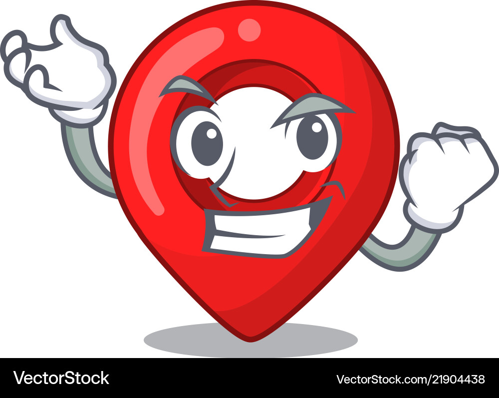 Successful navigation pin location map character vector image
