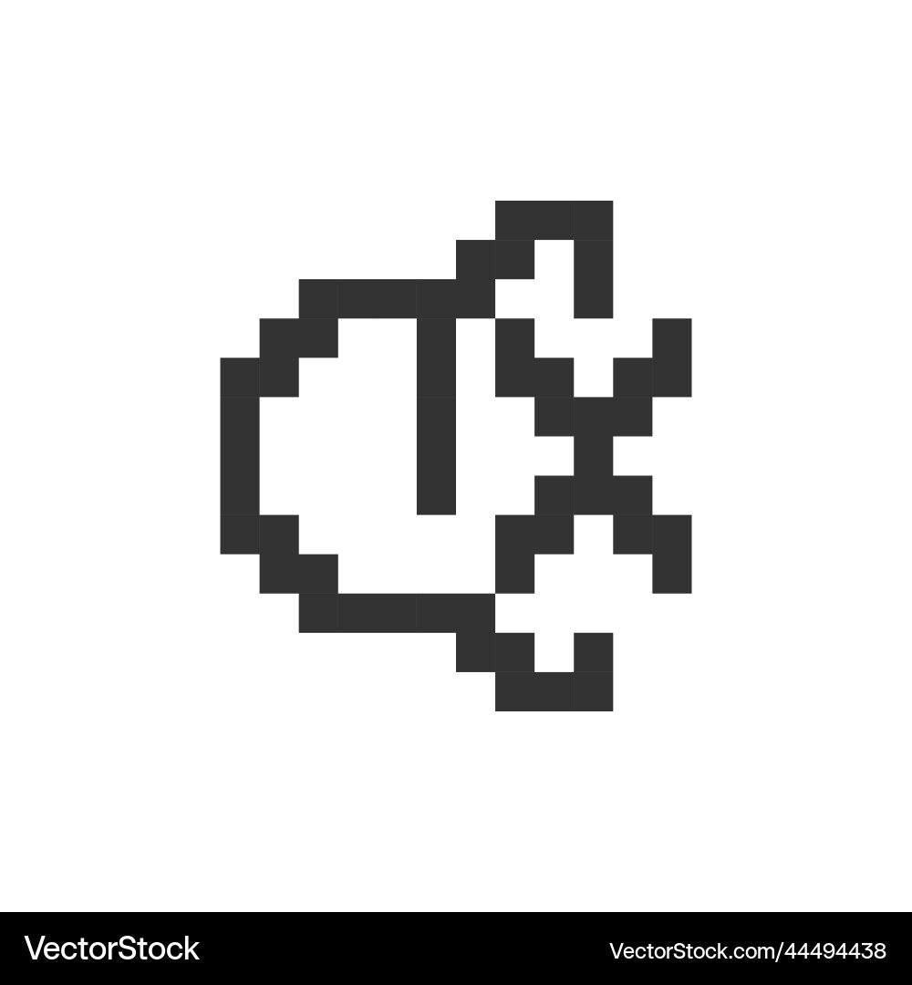 Turn off sound pixelated ui icon Turn off sound pixelated ui icon vector image