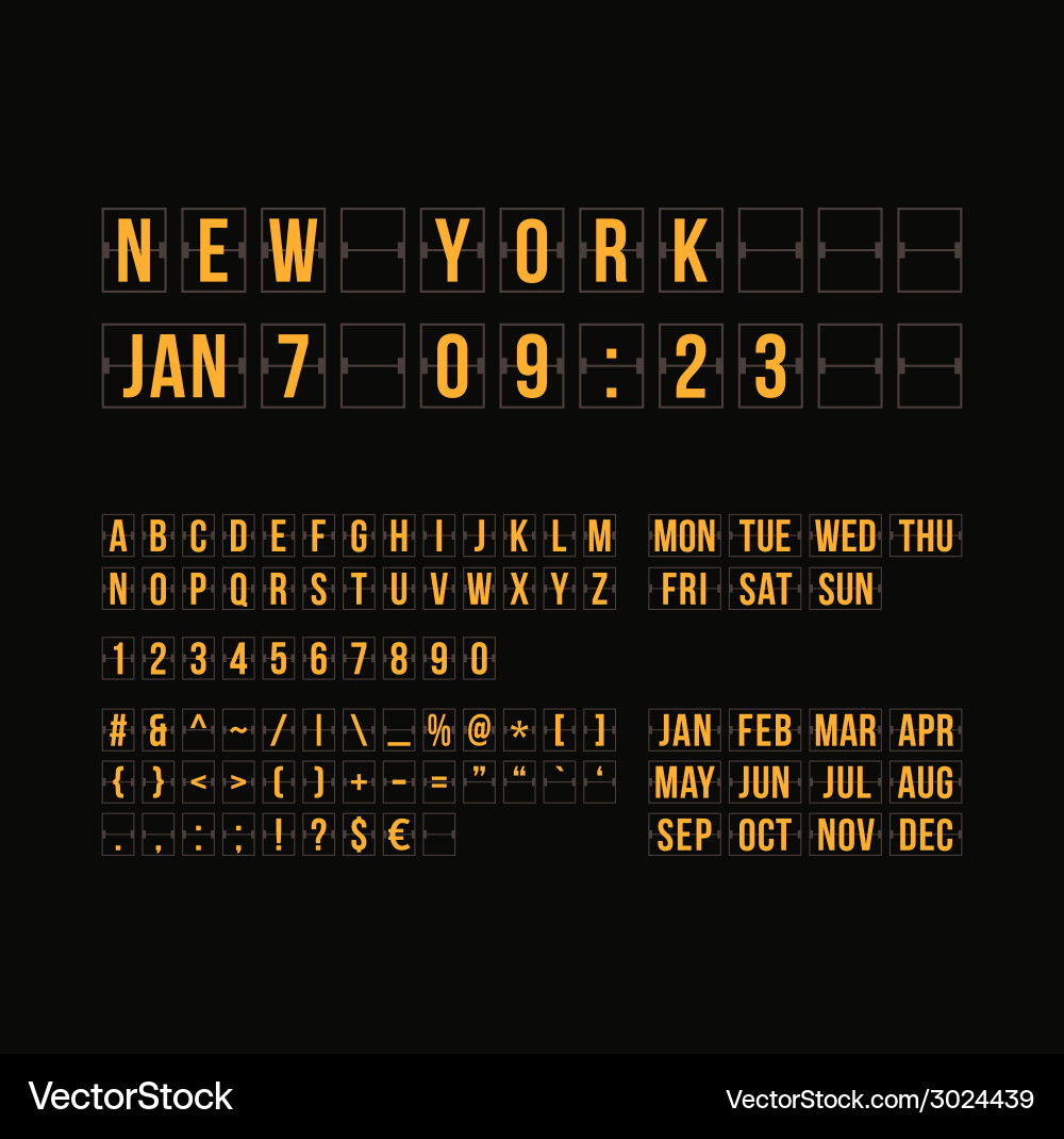 Countdown Timer & Date Display vector image
