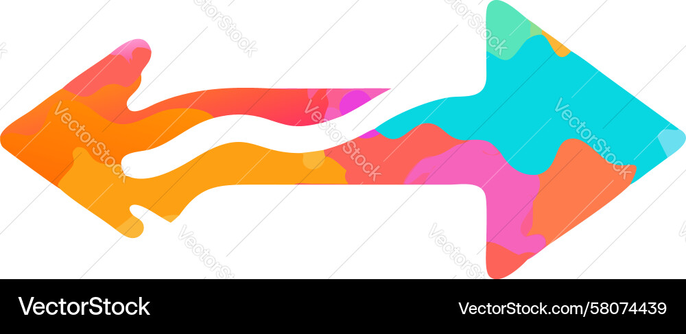 Dynamic Layered Arrow Vector Image