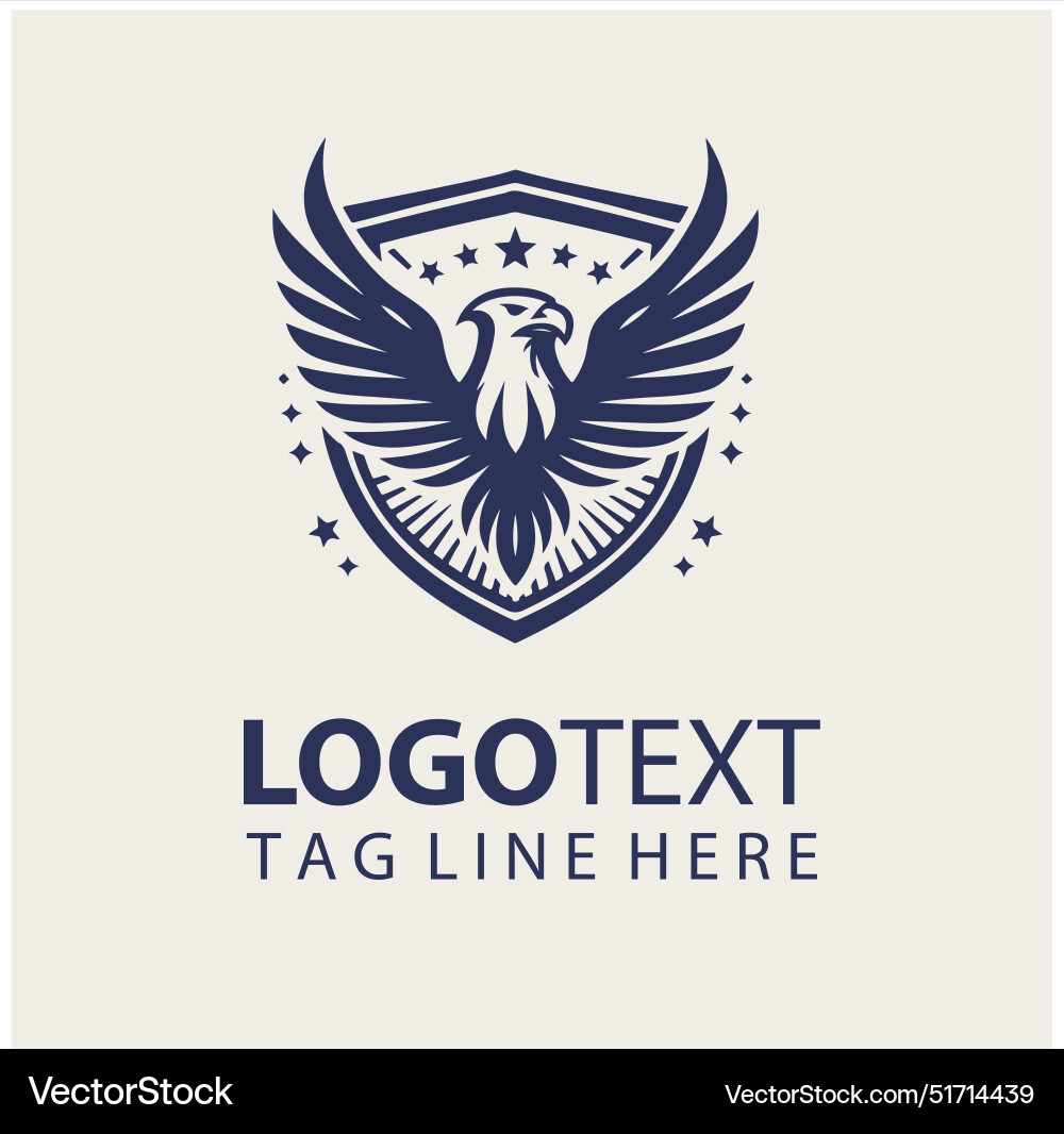 Eagle shield logo Royalty Free Vector Image - VectorStock